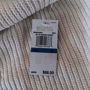 Michael Kors heavy sleeveless vest, size XL, white